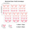Waterproof Soft Pink Removable Heart Shape Wall Stickers childrensterritory