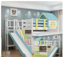 Kids Designer Wooden Bunk Bed Frame with Storage childrensterritory