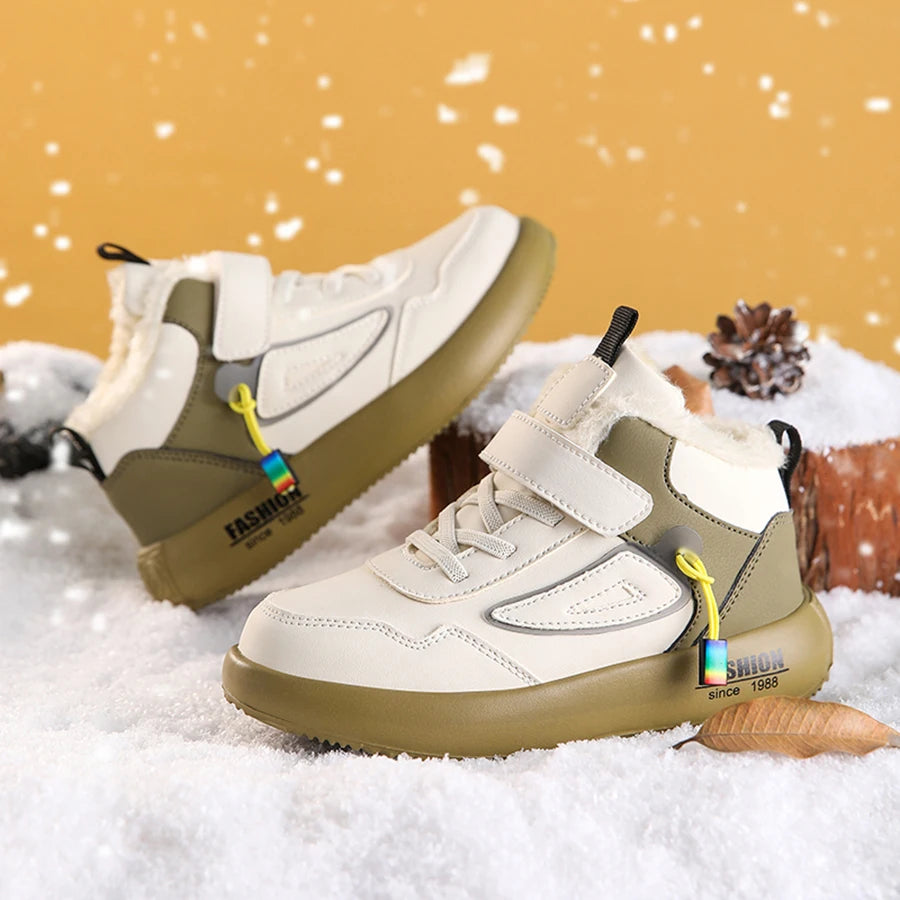 Waterproof Warm Plush Snow Sports Shoes for Kids childrensterritory