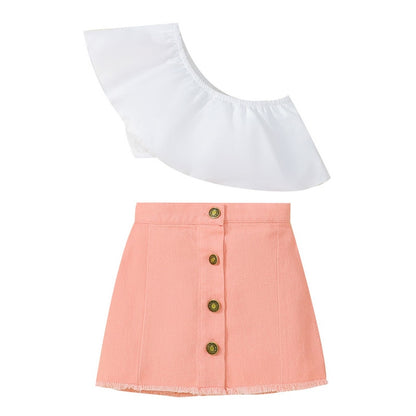 Kids Girl 2 Piece Floral Print Summer Fashion Outfits childrensterritory