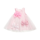 Little Girls Stylish Bow Design A-Line Princess Yarn Skirt Dresses