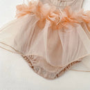 Sleeveless Flower Design Summer Bodysuits For Baby Girls childrensterritory