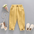 Solid Color Casual Style Trousers For Little Girls childrensterritory