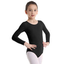 Kids Girls Long Sleeve Solid Color Ballet Leotards Bodysuit childrensterritory