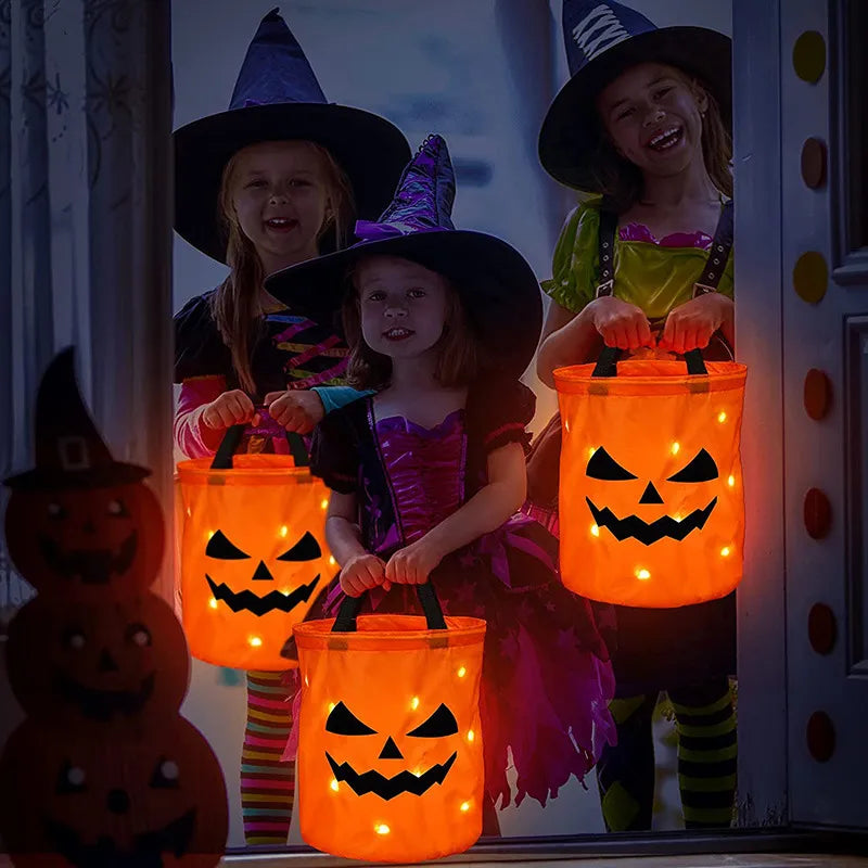 LED Light Halloween Trick or Treat Bucket Gift Basket childrensterritory