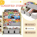 Kids 17 Bins Toy Storage Organizer with 5-Tier Bookshelf