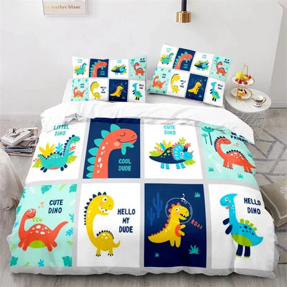 3D Cartoon Animal Print Microfiber Kids Bedding Sets