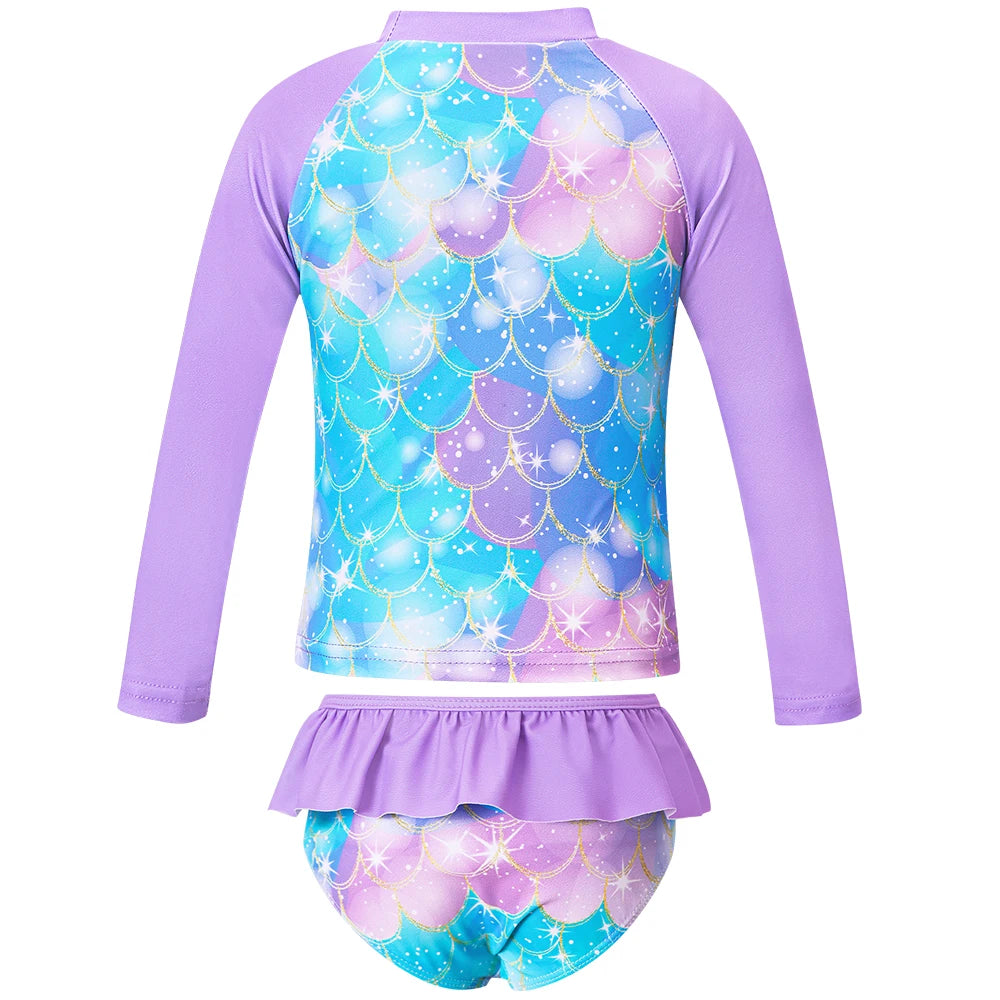 Mermaid Unicorn Design Toddler Girls Tankini Swimwear childrensterritory