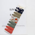 10 Pieces/Lot Flower Print Cotton Alloy Hair Clips Set childrensterritory