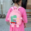Cartoon Dinosaur School Backpacks for Kids Unisex