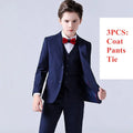 Kids Boys Top Quality Plaid Wedding Suit Formal Tuxedo