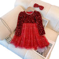 Girls' Round Neck Long Sleeves Party Dresses