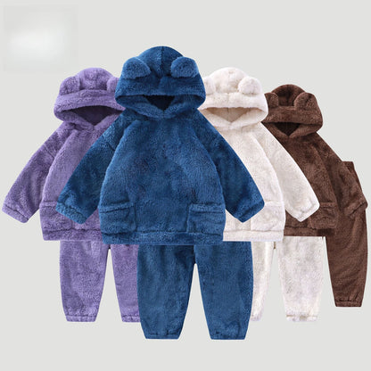 Girls’ Long-Sleeved Winter Casual Clothing Set