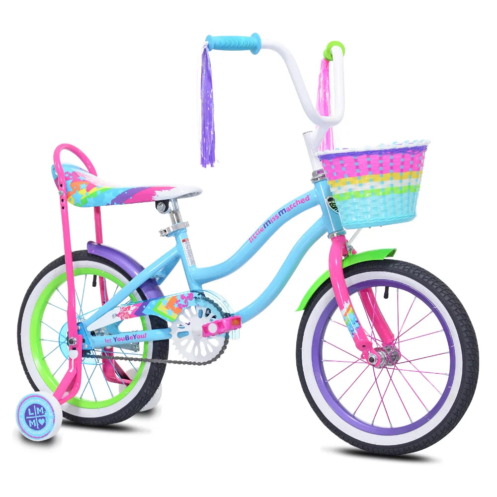 16" Blue and Green Bicycle For Kids with Basket childrensterritory
