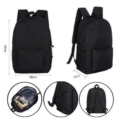 Canvas High School Backpack with Custom Letter Name