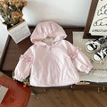 Cotton Long Sleeve Cute Cap Lace Zipper Design Outerwear For Girls childrensterritory