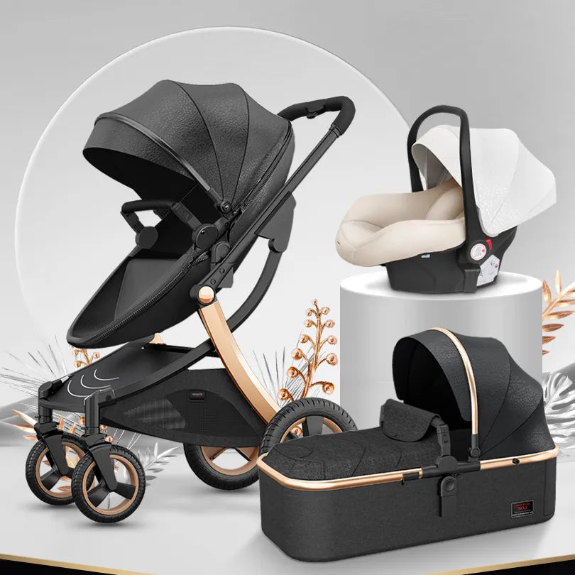 Superior 3-in-1 Baby Stroller featuring a Car Seat and Bassinet childrensterritory