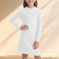 Girls’ Long-Sleeve Elegant Winter Dresses