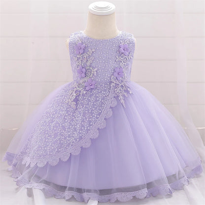 Baby Girl Lace Embroidered Formal Occasion Gowns childrensterritory
