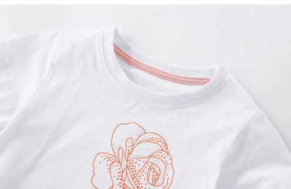 Kids Girls Floral Print Top and Leggings Outfit Set for Summer childrensterritory