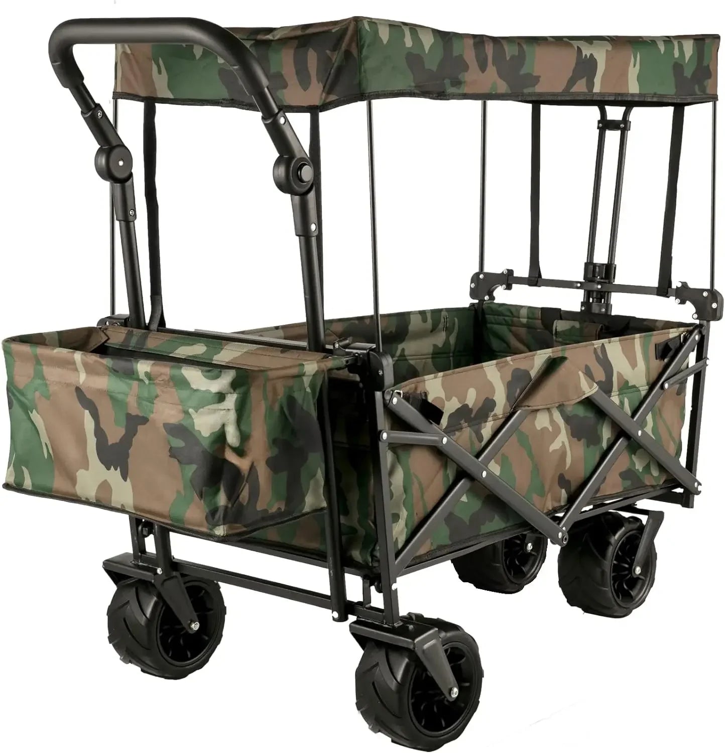 Collapsible Garden Cart with Canopy and Wheels childrensterritory