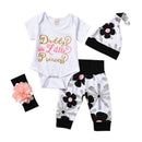 Newborn Girls Letter Printed 3 Piece Winter Clothing Set childrensterritory