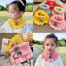 Kids Warm Thick Cartoon Giraffe Knit Scarfs Neck Sets childrensterritory