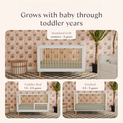 3-in-1 Convertible Baby Crib to Toddler Bed and Daybed