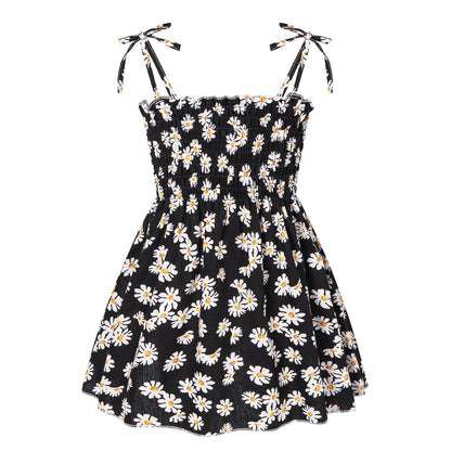 Kids Girl Sleeveless Floral Sling Summer Dresses childrensterritory