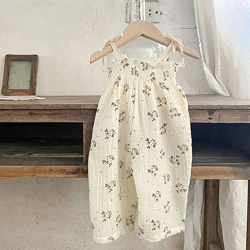 Baby Girls Korean Style Printed Summer Cotton Clothes Set childrensterritory