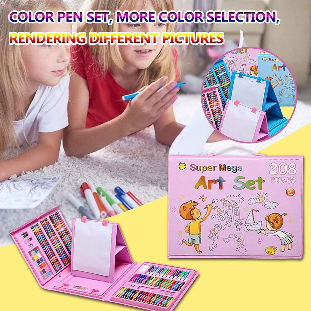 Kids Art Painting Set with Drawing Board Educational Toy