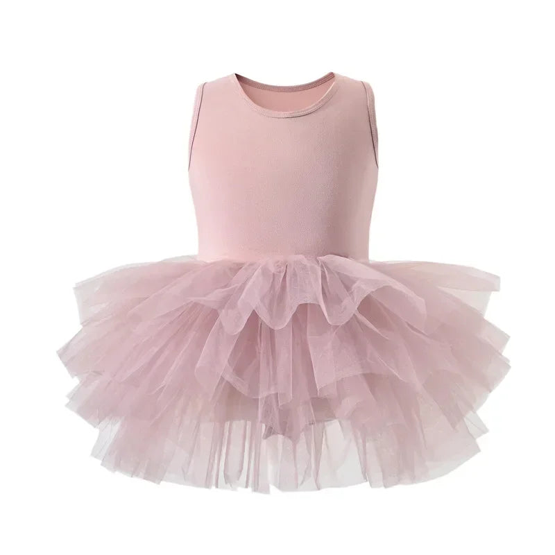 Tulle Puffy Tiered Long Tail Flower Girl Dresses For Wedding Party