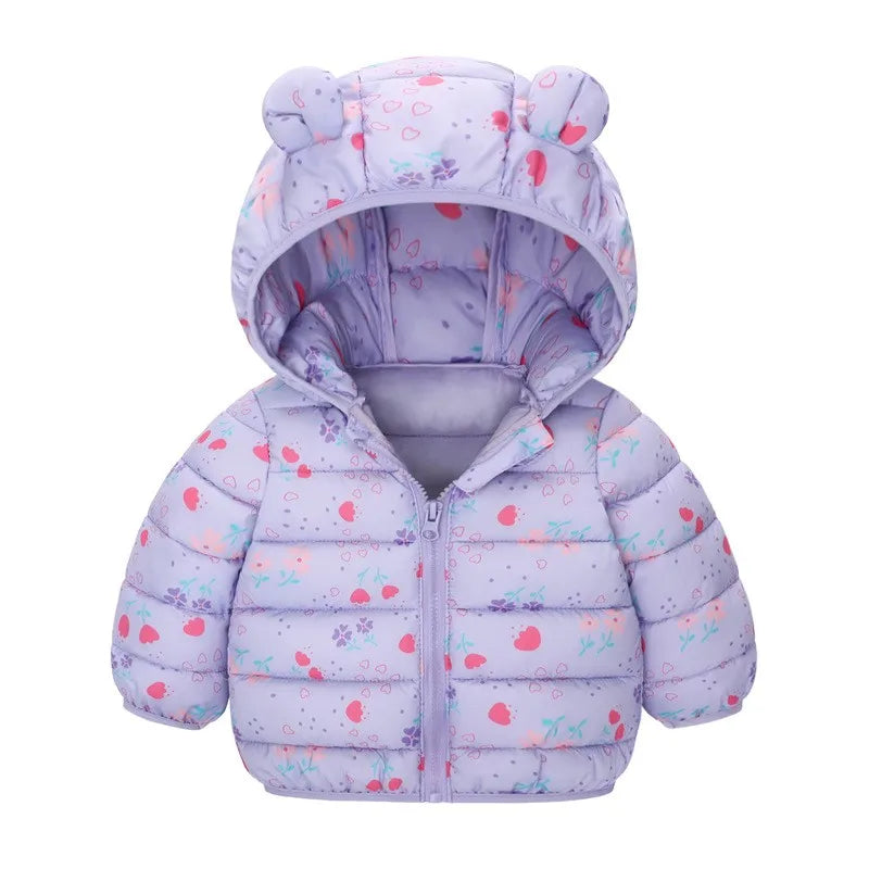 Baby Kids Cartoon Design Puffer Winter Jacket childrensterritory