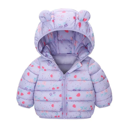 Baby Kids Cartoon Design Puffer Winter Jacket childrensterritory