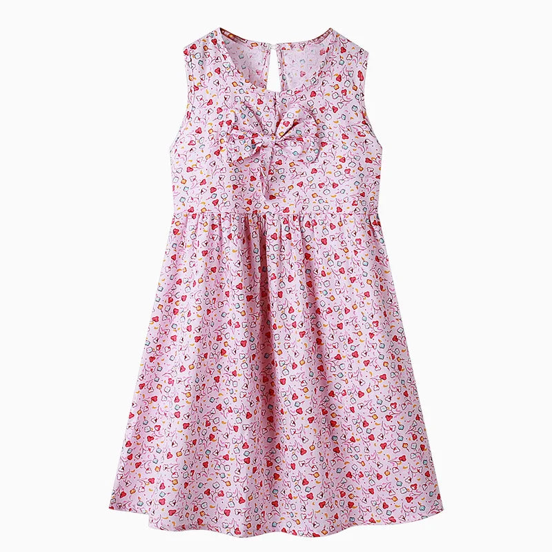 Sleeveless Printed Cotton Casual Dresses For Girls childrensterritory