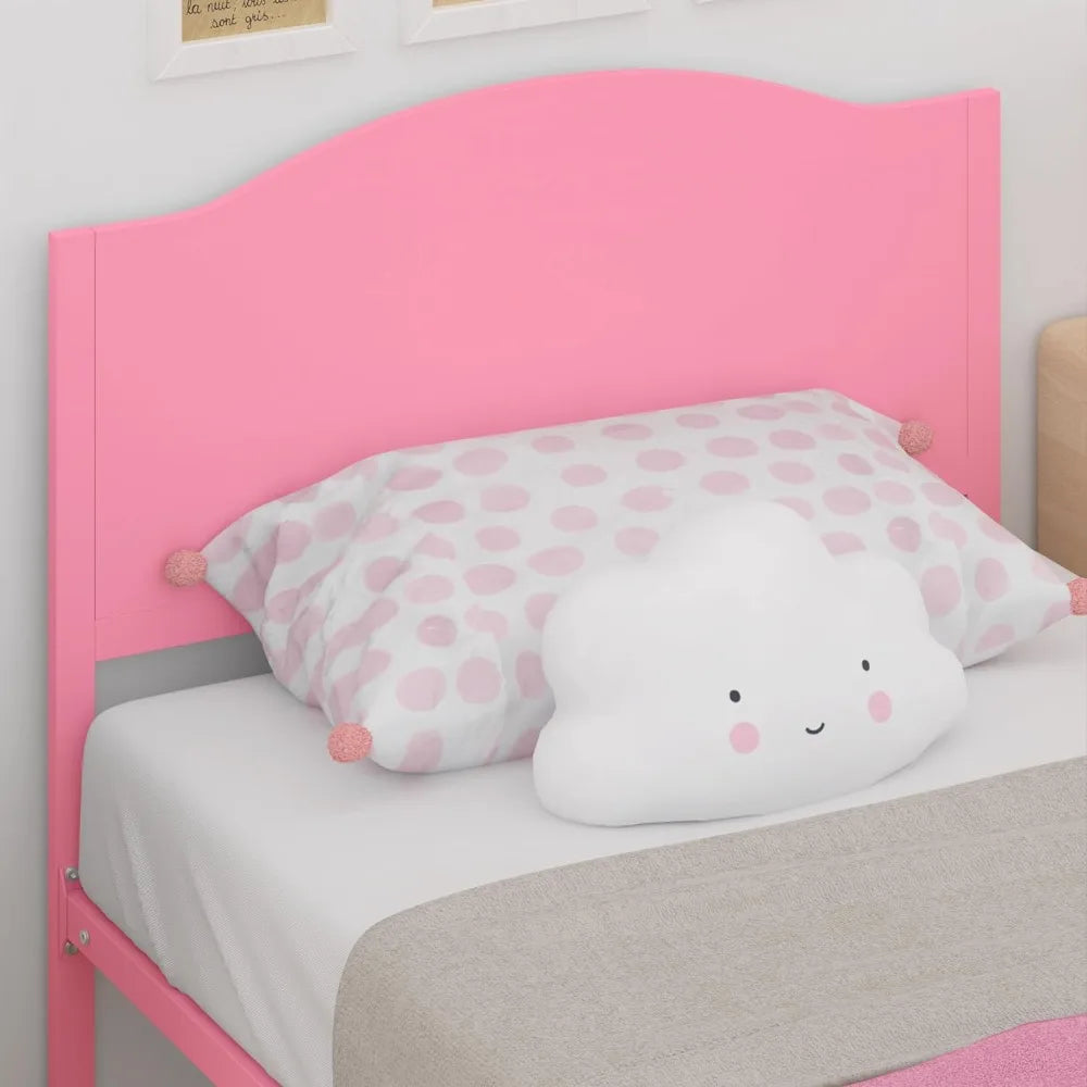 Portable Pink Metal Bed Frame for Kids and Adults childrensterritory