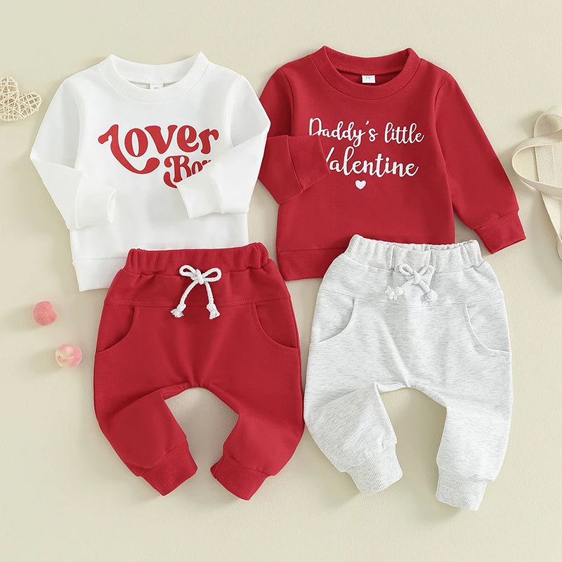Baby Boys Letter Print Long Sleeves Outfit Sets