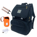 Waterproof Maternity Backpack with USB, Rechargeable Holder
