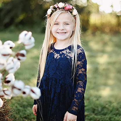 Kids Girls Lace Design Wedding Party Dresses childrensterritory