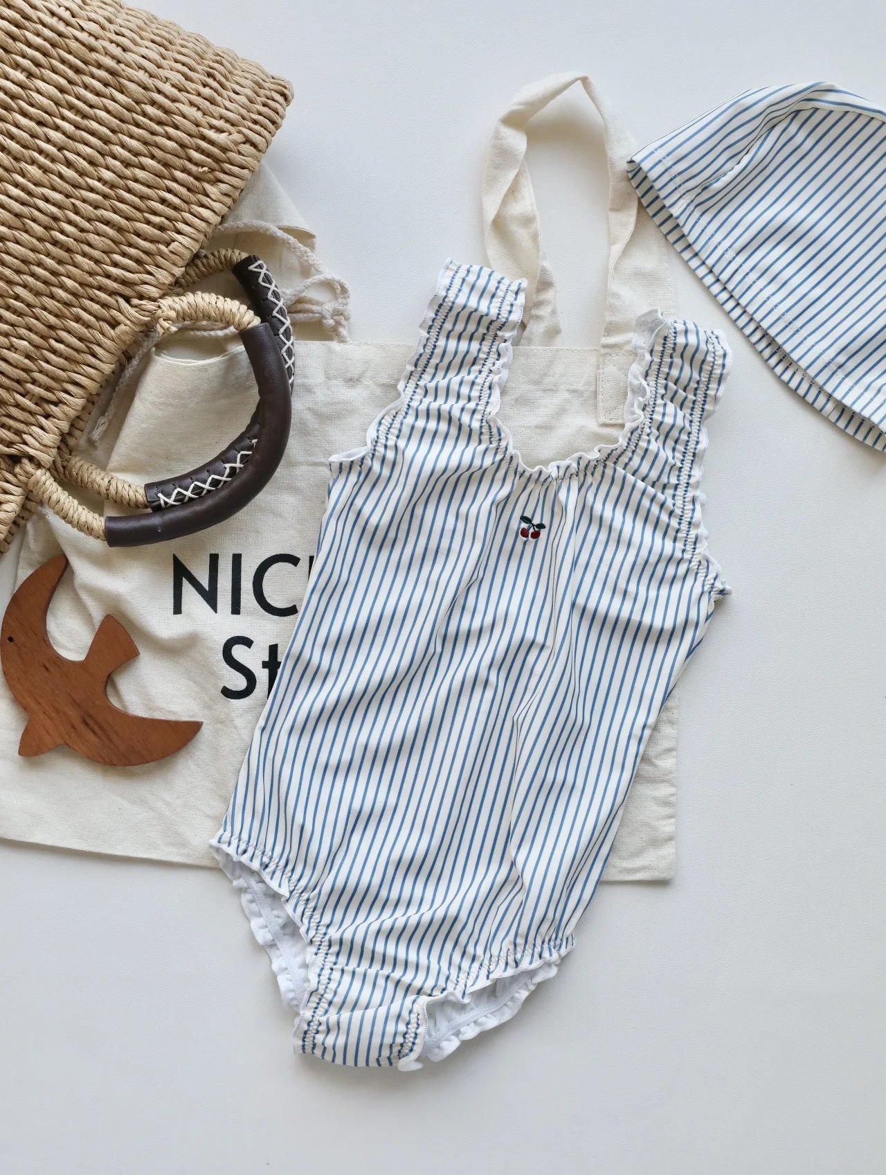 Baby Girl Stripe / Solid Color / Print Pattern Swimwear