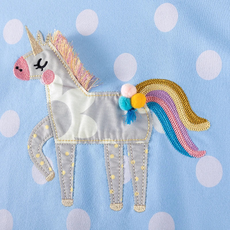 Girls' Full-Sleeves Animal Unicorn Design Sweatshirts