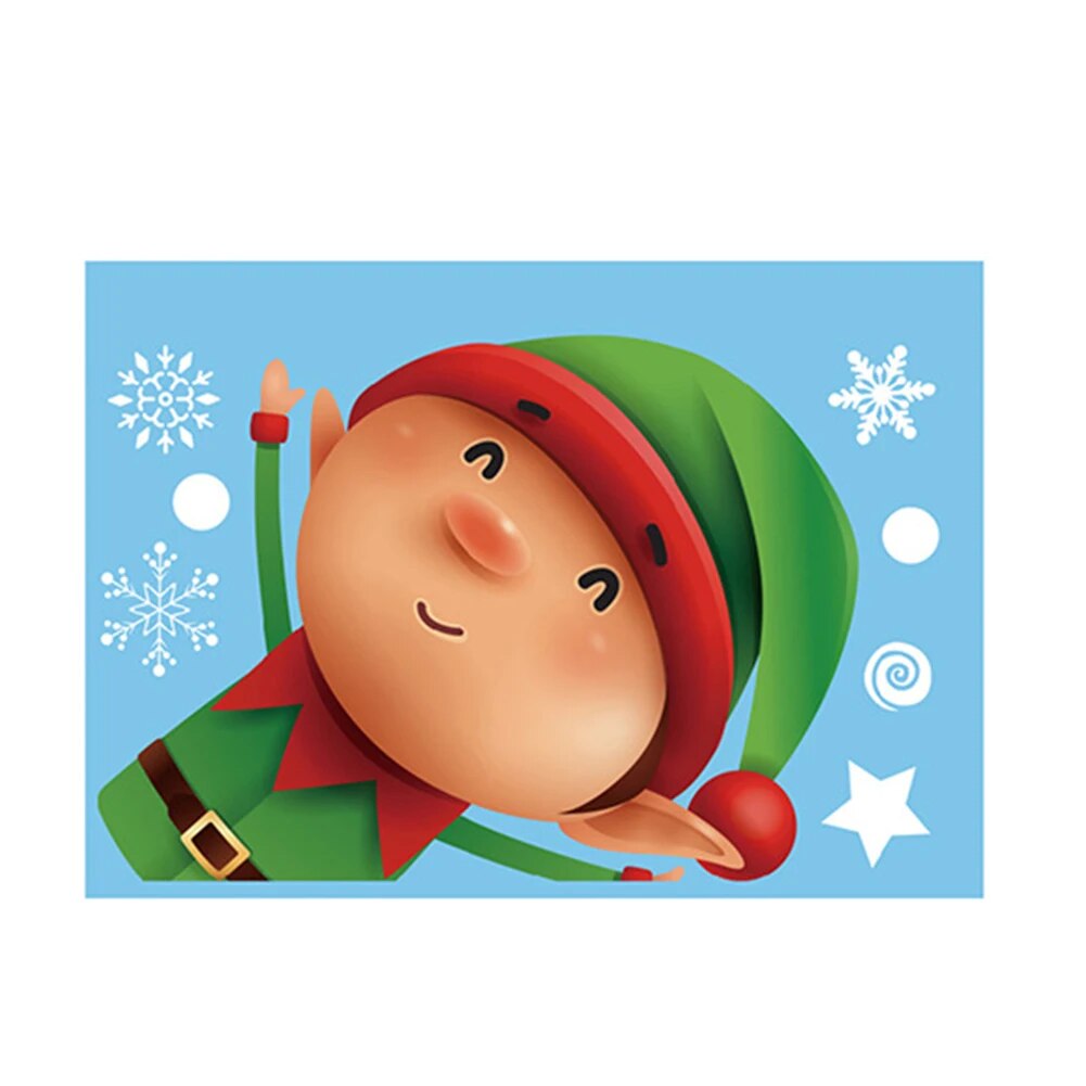 Santa Claus Snowflake Christmas Window/Wall Decals childrensterritory