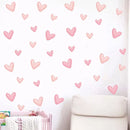 Waterproof Soft Pink Removable Heart Shape Wall Stickers childrensterritory