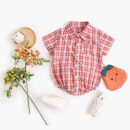 Baby Boys Girls Cotton Short Sleeve Shirts Style Bodysuit childrensterritory