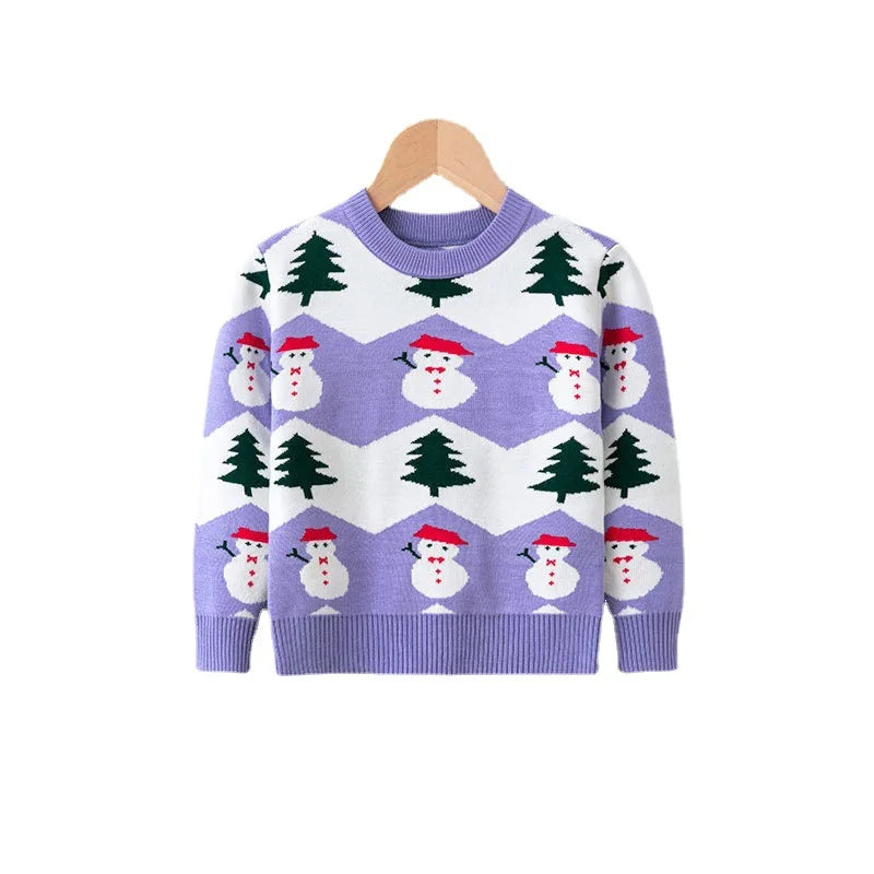 Kids Warm Knitted Christmas Party Sweaters childrensterritory