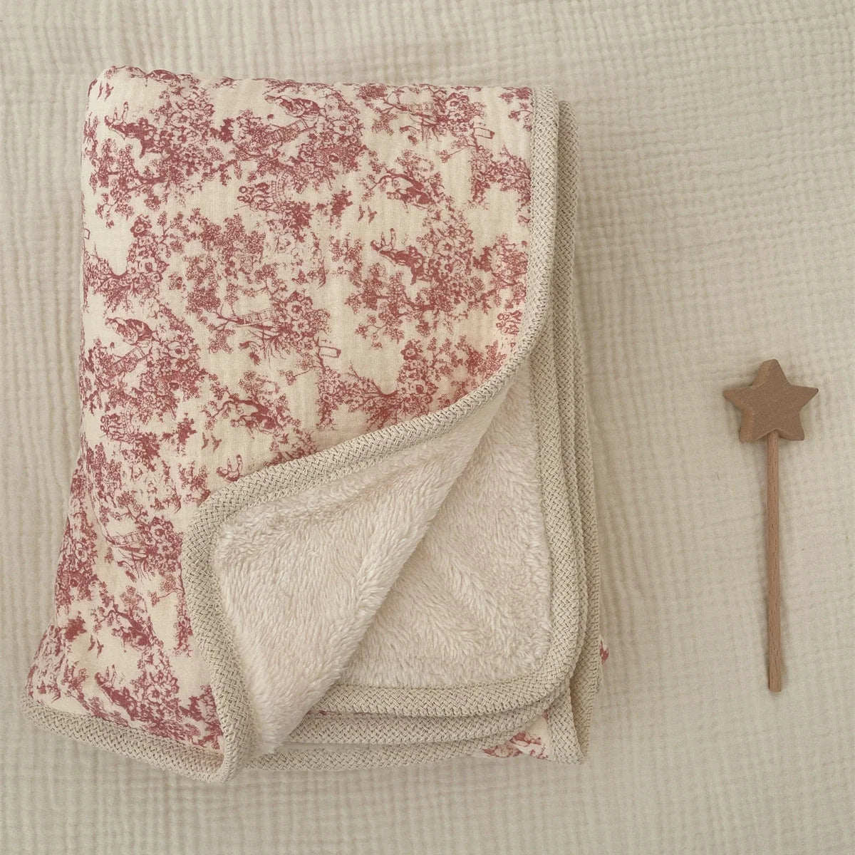 Floral Print Muslin Cotton Winter Ins Baby Blankets childrensterritory