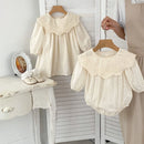 Flower Embroidery Baby Sisters Matching Outfits childrensterritory