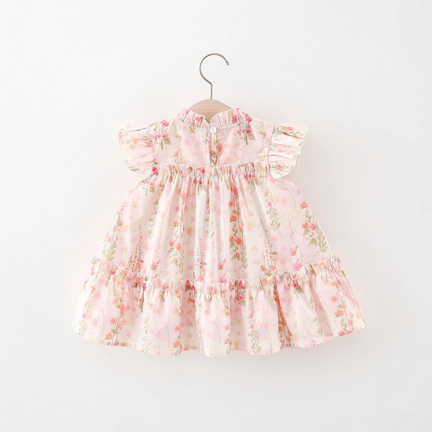 Floral Print Baby Girl Princess Dress With Bag for Summer childrensterritory