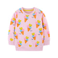 Various Cartoon Design Little Girls' Long Sleeve Sweatshirts childrensterritory