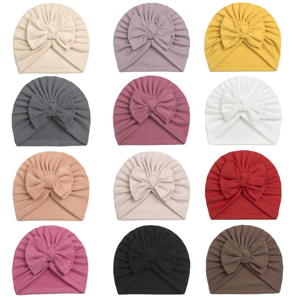 Baby Boys/Girls Bow Knotted Beanie/Photography Props